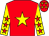 Red, yellow star, yellow sleeves, red stars, red cap, yellow stars