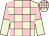 Beige & pink check, halved sleeves, check cap