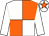 Orange & white quartered, white sleeves, white cap, orange star