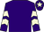 Purple, beige chevrons on sleeves, beige star on cap