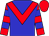 Big-blue body, red chevron, red arms, big-blue hooped, red cap