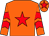 Orange, red star, orange sleeves, red chevrons, orange cap, red star