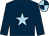 Dark blue, light blue star, quartered cap