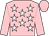 Pink, white stars, pink sleeves & cap