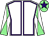 White, purple seams, white and light green diabolo on sleeves, light green cap, purple star