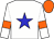 white, blue star, orange armbands and cap