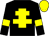 Black, yellow cross of lorraine, armlets and cap