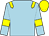 light blue, yellow epaulettes, yellow armbands and cap