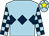 Light blue, dark blue triple diamond, checked sleeves, light blue cap, yellow star