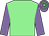 Green-light body, mauve arms, green-light cap, mauve hooped