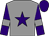 Grey, purple star, purple sleeves, grey armlets, purple cap