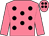 Salmon, black spots, salmon sleeves, spotted cap