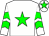 white, green star, green chevrons on sleeves, green star on cap