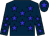 Dark blue, blue stars, dark blue arms, blue stars, dark blue cap, blue star