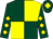 Dark green and yellow (quartered), diamonds on sleeves, dark green cap, yellow diamond