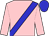 Pink, blue sash, blue cap