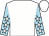 White, light blue sleeves, white stars