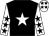 black, white star, white sleeves, black stars, white cap, black stars