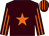 Brown, orange star, striped sleeves and cap