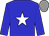 Blue body, white star, blue arms, grey cap