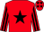 Red, black star, striped sleeves, red cap, black stars