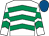 WHITE, EMERALD GREEN chevrons, ROYAL BLUE cap