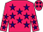 Rose body, purple stars, rose arms, purple stars, rose cap, purple stars