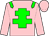 Pink, green cross of lorraine, green epaulets