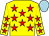 Yellow, red stars, Light Blue cap