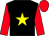 Black body, yellow star, red arms, red cap