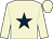 Beige, dark blue star