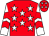 Red, white stars, white and red chevrons on sleeves