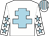 White, light blue cross of lorraine, stars on sleeves, stripes on cap