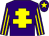 Purple, yellow cross of lorraine, striped sleeves and star on cap