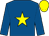 royal blue, yellow star and cap