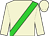 Beige, lime green sash