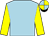 Light blue, yellow sleeves, quartered cap