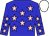 blue, pink stars, white cap