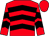 Red, black chevrons, red cap