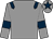 Grey, dark blue epaulets, armlets and star on cap