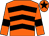 Orange, black chevrons, armlets and star on cap