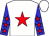 White body, red star, blue arms, red stars, white cap