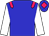 Big-blue body, rose epaulettes, white arms, big-blue cap, rose diamond