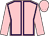 Pink, purple seams, pink sleeves and cap