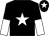 Black, white star, halved sleeves and star on cap