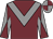 Garnet, grey chevron, grey sleeves, garnet diablo, quartered cap