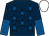 Dark blue, royal blue stars, halved sleeves, white cap