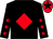 Black, red diamond, black sleeves, red stars, red cap, black star