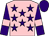 Pink, purple stars, purple sleeves, pink armlets, purple cap