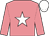 Shocking pink, white star, shocking pink sleeves, white cap